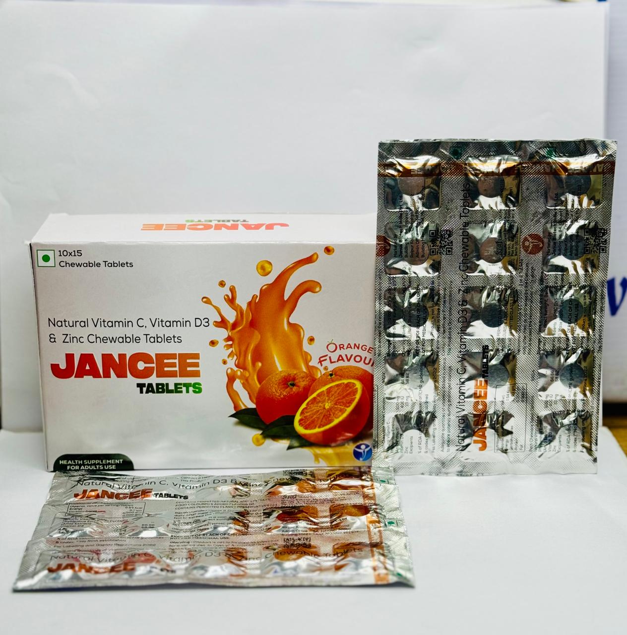 /Vitamin C 500mg + Vit D3 400IU + Zinc 10mg Chewable tablets