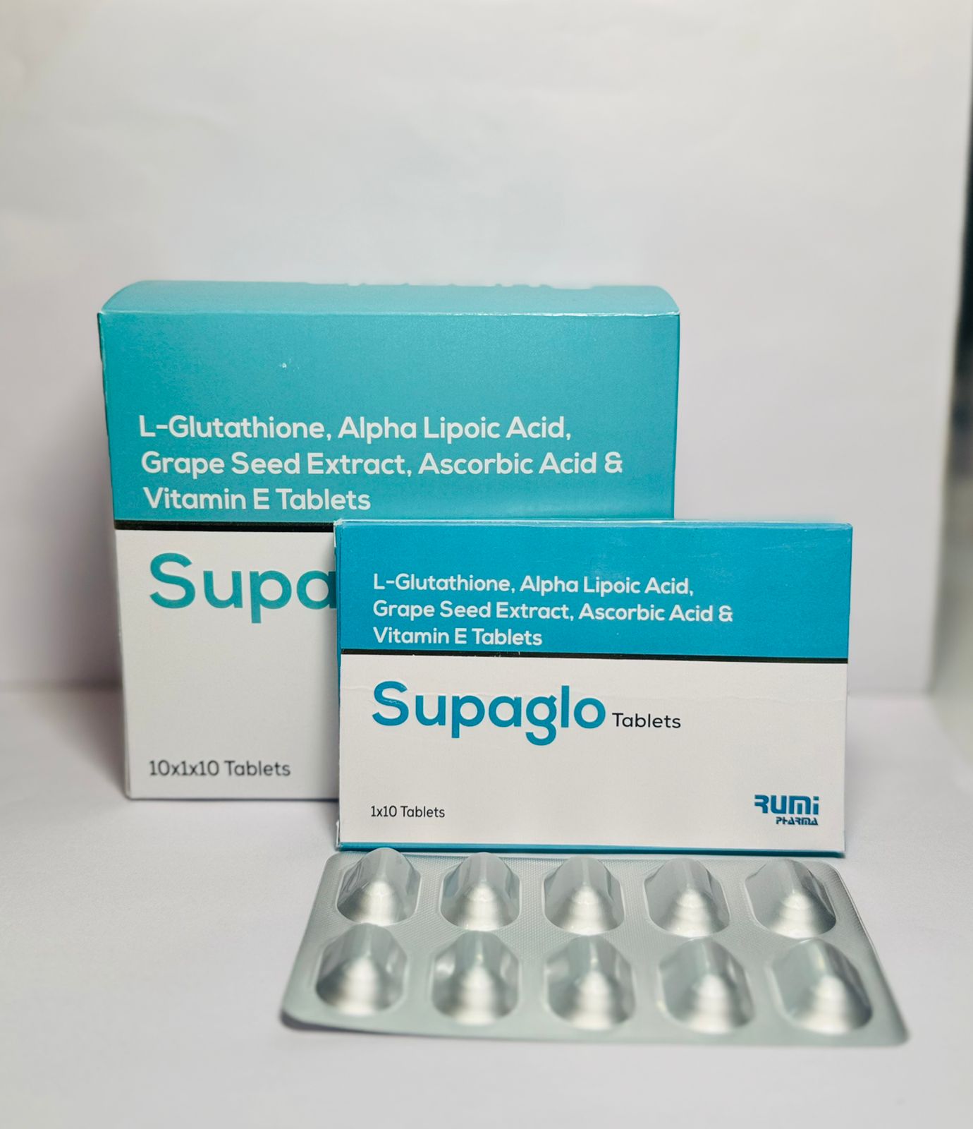 /L-Glutathione, Alpha Lipoic Acid, Grape Seed Extract, Ascorbic Acid & Vitamin E Tablets