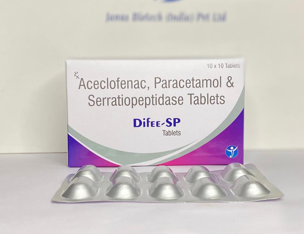 /Aceclofenac 100 mg + PCM 325 mg + Serratiopeptidase 15 mg