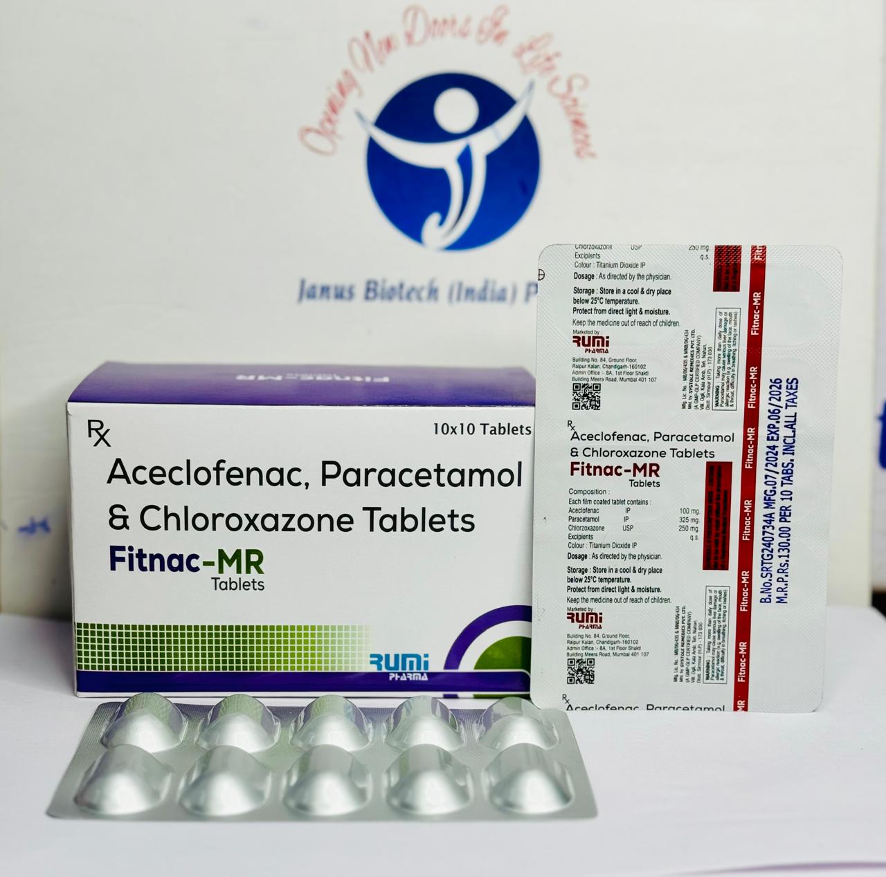 /Aceclofenac, Paracetamol & Chloroxazone Tablets