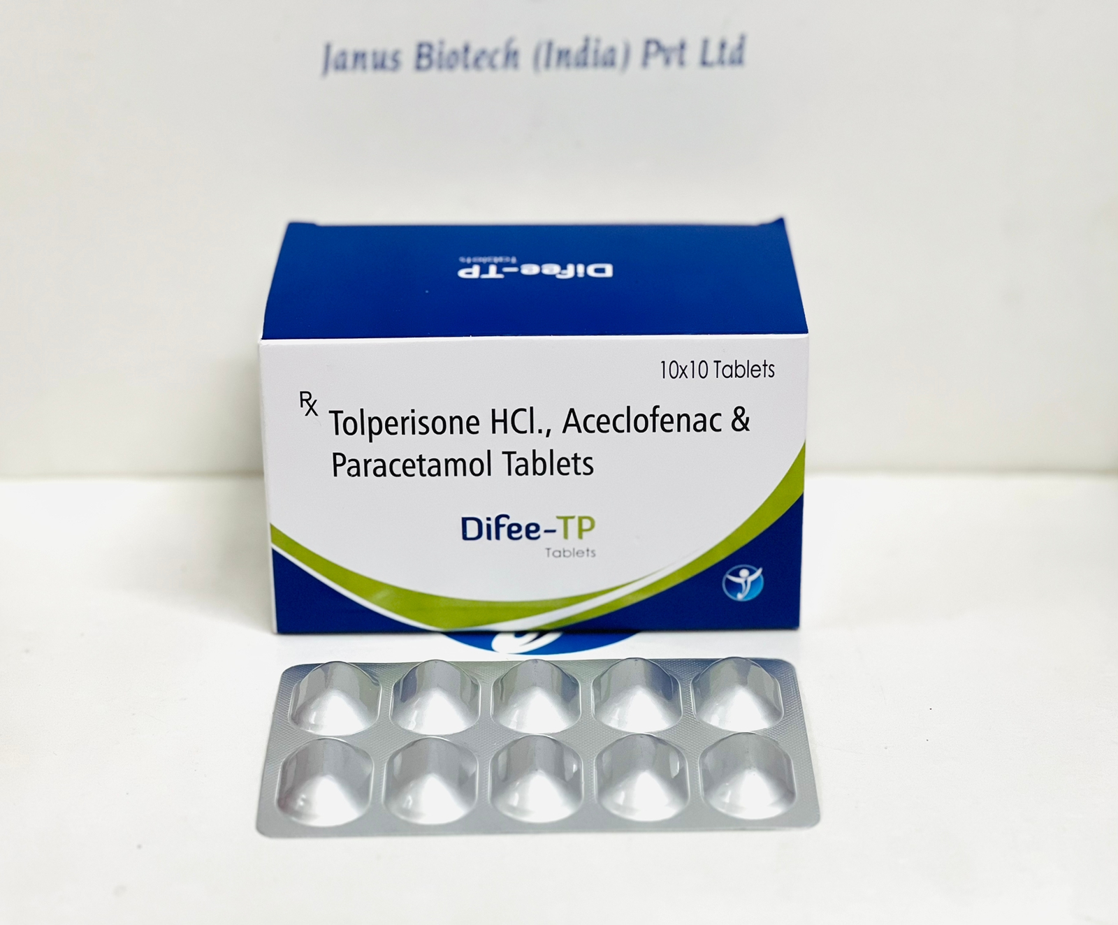 /Toleperisone HCL 150 mg + Aceclofenac 100 mg + Paracetamol 325 mg